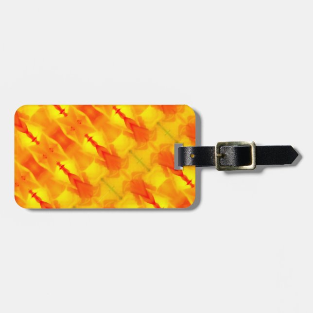 Yellow Ikat auch X Miami Gepäckanhänger (Vorderseite horizontal)