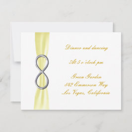 Yellow Infinity Wedding Reception Card Einladung