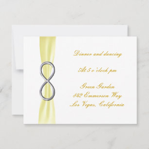 Yellow Infinity Wedding Reception Card Einladung