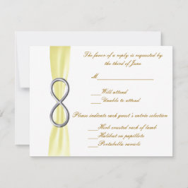 Yellow Infinity Wedding Response Card RSVP Karte