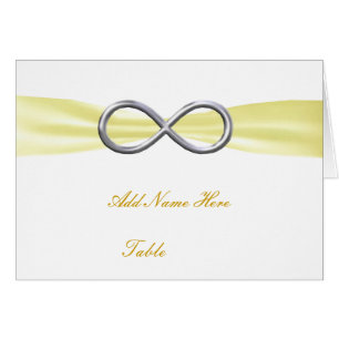 Yellow Infinity Wedding Table Platzkarte