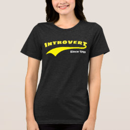 Yellow Introvertierte Typografie Swoosh Custom Dat Tri-Blend Shirt
