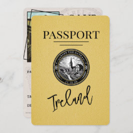 Yellow Ireland Passport Save the Date