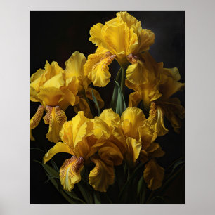Yellow Iris Blume Art Print Poster