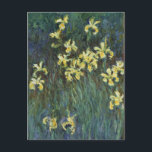 Yellow Irises von Claude Monet, Vintage Kunst Postkarte<br><div class="desc">Yellow Irises (1914-1917) von Claude Monet ist ein Vintages impressionistisches Naturgemälde mit blühenden,  in einem Garten angebauten Blume aus gelben Iris. Über den Künstler: Claude Monet (1840-1926) war Gründer der französischen impressionistischen Malerei,  wobei die meisten seiner Gemälde "en plein air" (im Freien) Stil Impressionismus Landschaften.</div>