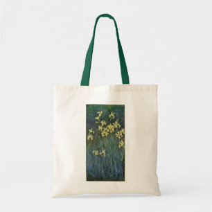 Yellow Irises von Claude Monet, Vintage Kunst Tragetasche