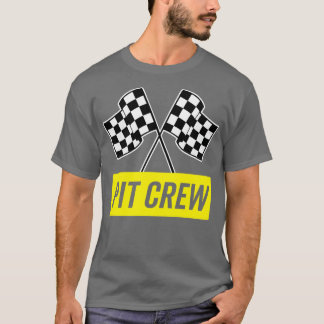 Yellow Italic Pit Crew für Racing Party Kostüm T-Shirt