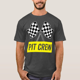 Yellow Italic Pit Crew für Racing Party Kostüm T-Shirt