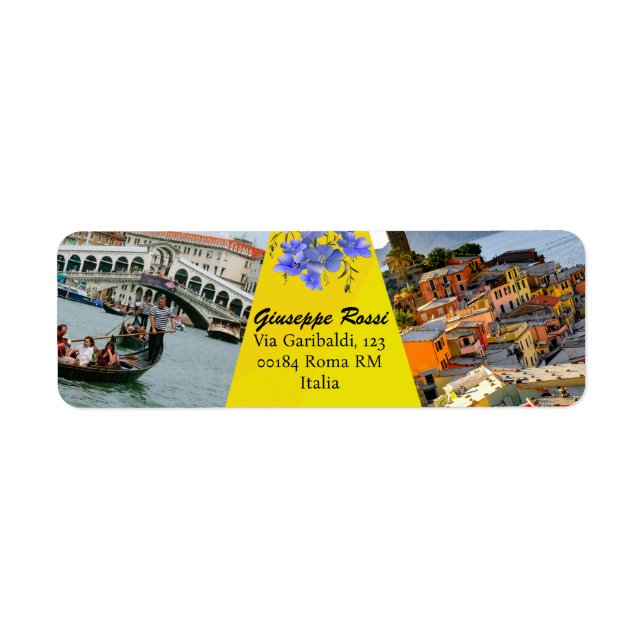 Yellow Italy floral Modern Canal Venice Nature (Vorne)
