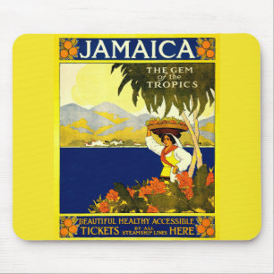 Yellow Jamaica Poster Mousepad