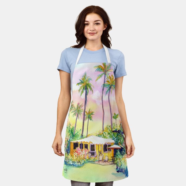 Yellow Kauai Hütte Schürze (Getragen)