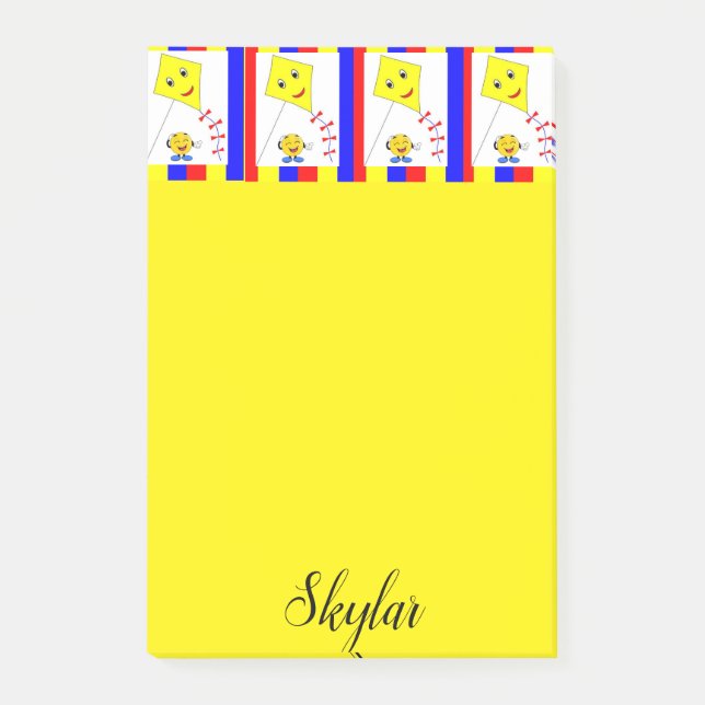 Yellow Kite Post-it Klebezettel (Vorderseite)