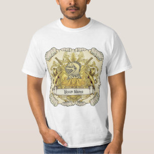 Yellow Knight Familienwappen Name T-Shirt