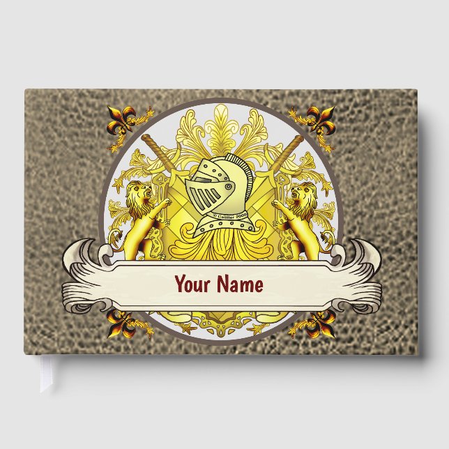 Yellow Knight Familienwappen Surname book Gästebuch (Vorderseite)