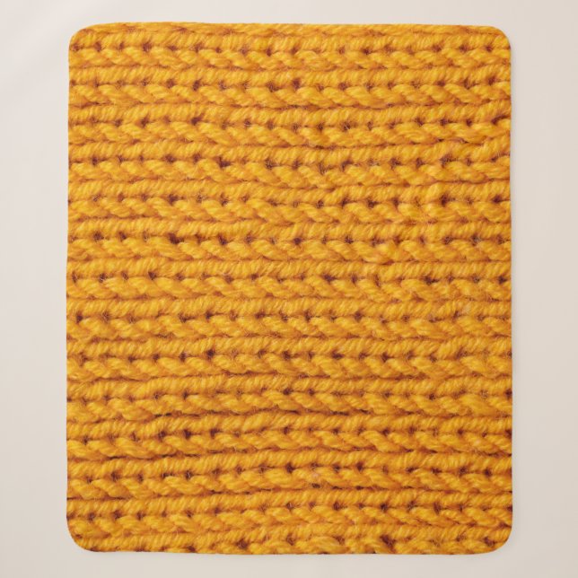 Yellow knitted wool texture background pattern wit sherpadecke (Vorderseite)