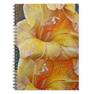 Yellow Künstlerisch Gladiolus Blume Journal Notizblock
