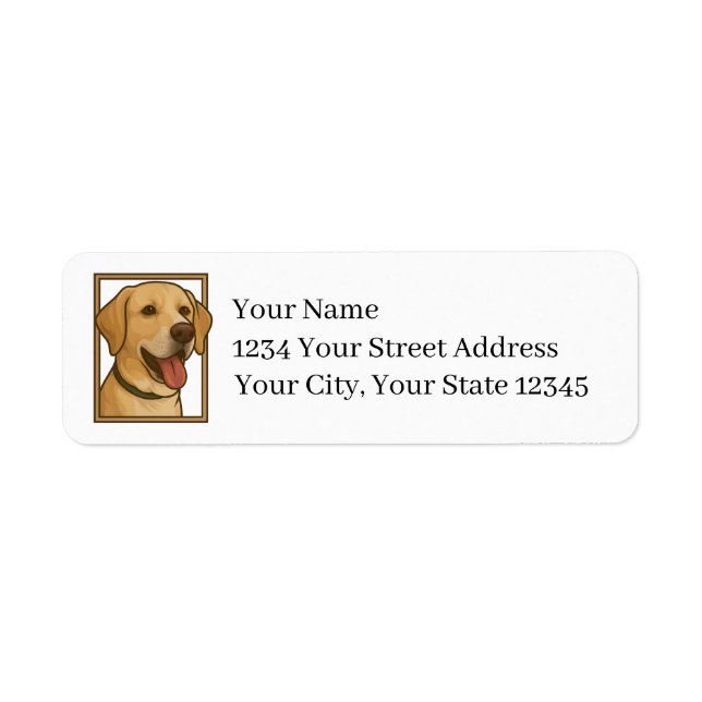 Yellow Lab Hound Return Address Labels (Vorne)