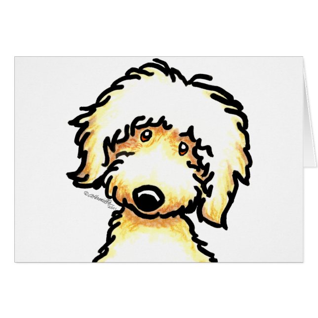 Yellow Labradoodle Art (Vorderseite (Horizontal))