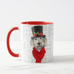 Yellow Labradoodle Dog Lover Weihnachtsfeiertag Tasse