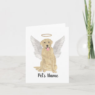 Yellow Labrador Beileid Memorial Karte