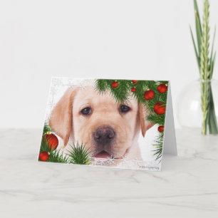 Yellow Labrador Christmas Card Feiertagskarte