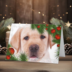 Yellow Labrador Christmas Card Feiertagskarte