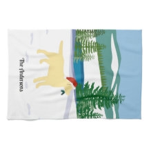 Yellow Labrador Christmas Evergreen Weihnachtsmann