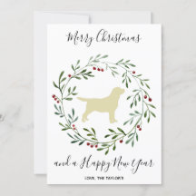 Yellow Labrador Elegant Dog Frohe Weihnachten