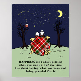 Yellow Labrador Family und Starry Sky Poster