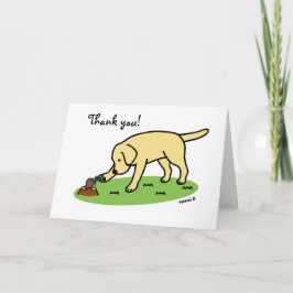 Yellow Labrador Friendly Thank You Card Karte