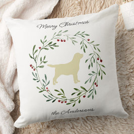 Yellow Labrador Frohe Weihnachts Labrador Retrieve Kissen