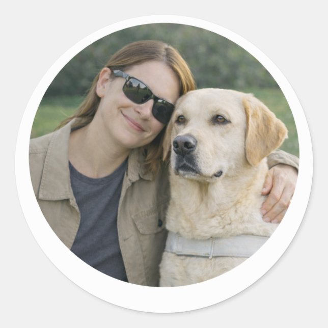 Yellow Labrador Guide Dog Partnership – Runder Aufkleber (Vorderseite)