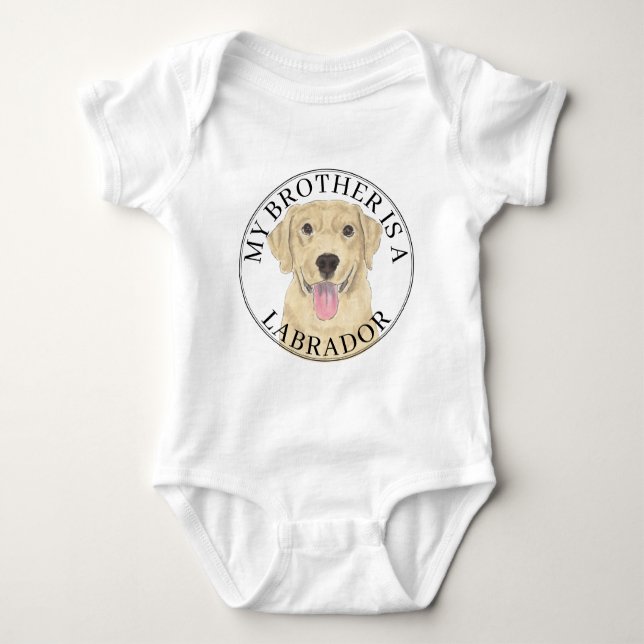 Yellow Labrador Hund Baby Strampler (Vorderseite)