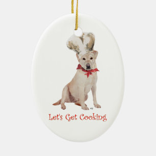 Yellow Labrador Keramikornament