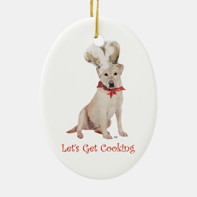 Yellow Labrador Keramikornament (Hinten)