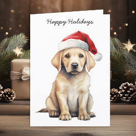 Yellow Labrador Personalisiert Dog Lover Christmas Feiertagskarte
