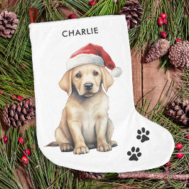 Yellow Labrador Personalisiert Dog Lover Christmas Großer Weihnachtsstrumpf