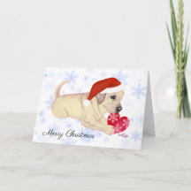 Yellow Labrador Puppy Christmas Snowflake