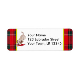 Yellow Labrador Puppy mit Weihnachten der Weihnach