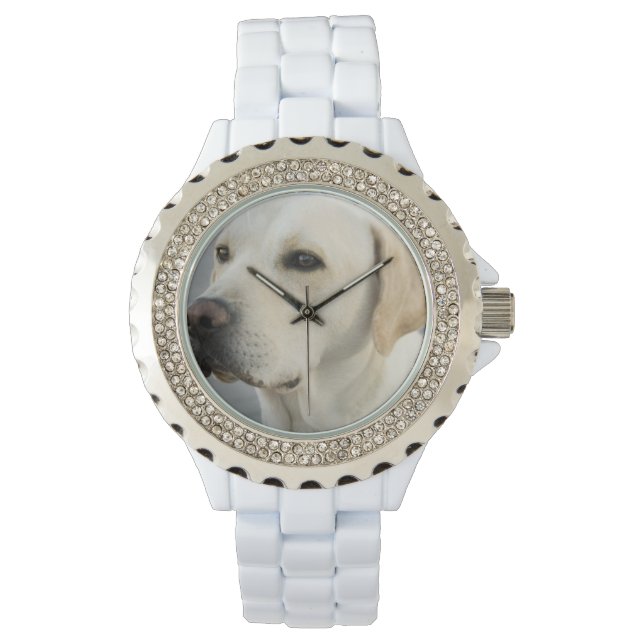 Yellow Labrador Retriever Armbanduhr (Vorderseite)