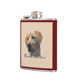 Yellow Labrador Retriever Art Geschenke Flachmann