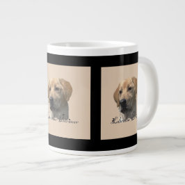 Yellow Labrador Retriever Art Geschenke Jumbo-Tasse