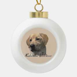 Yellow Labrador Retriever Art Geschenke Keramik Kugel-Ornament