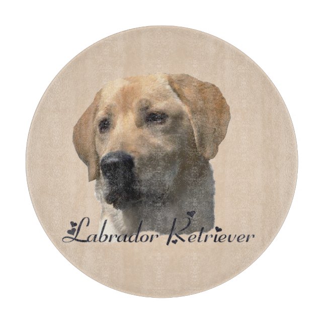 Yellow Labrador Retriever Art Geschenke Schneidebrett (Vorderseite)