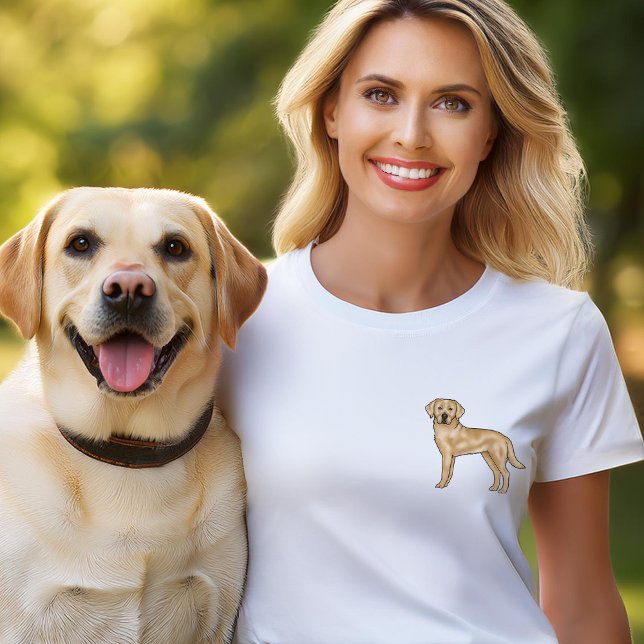 Yellow Labrador Retriever Art Niedlicher Labrador  T-Shirt (Please note: This image is a digital mockup.)