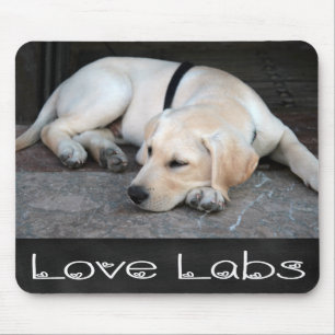 Yellow Labrador Retriever Chalkboard Mousepad