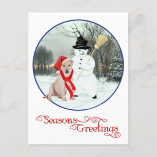 Yellow Labrador Retriever Christmas Feiertagspostkarte
