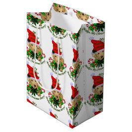 Yellow Labrador Retriever Christmas Mittlere Geschenktüte