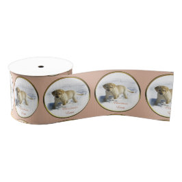 Yellow Labrador Retriever Christmas Ripsband