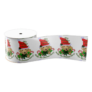 Yellow Labrador Retriever Christmas Ripsband
